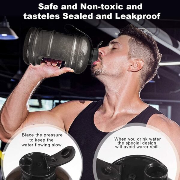 Sports Gym 1.5 Liters Gallon Water Bottle with Mixer and Strainer - Image 3