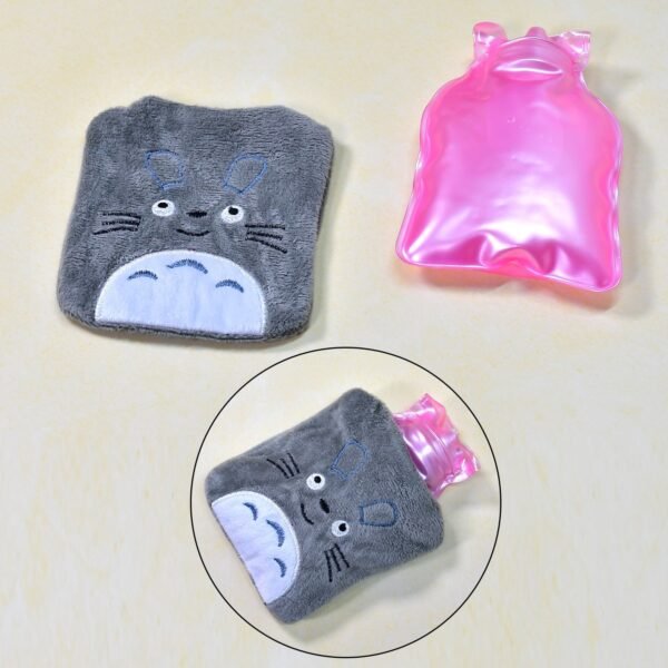 Totoro Cartoon Small Hot Water Bag with Cover for Pain Relief - Image 3