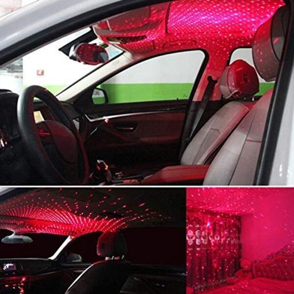 USB Star Projector Night Light, Adjustable Romantic Interior Car Lights for Bedroom, Car, Ceiling and Party Decoration - Image 3