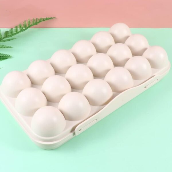 18 Grid Egg Holder Storage, Shock-Proof Egg Container with Buckle, Egg Carrier, Egg Tray, Egg Shelter, Effective Full Seal, Egg House use for Fridge, Camping, Kitchen - Image 7