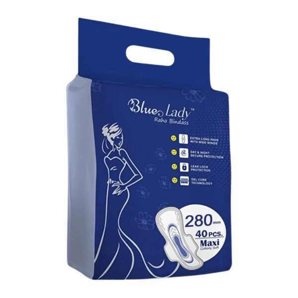 Blue Lady Extra Long Pads With Wides Wings Sanitary Pads – 280 mm, 40-Pack - Image 5