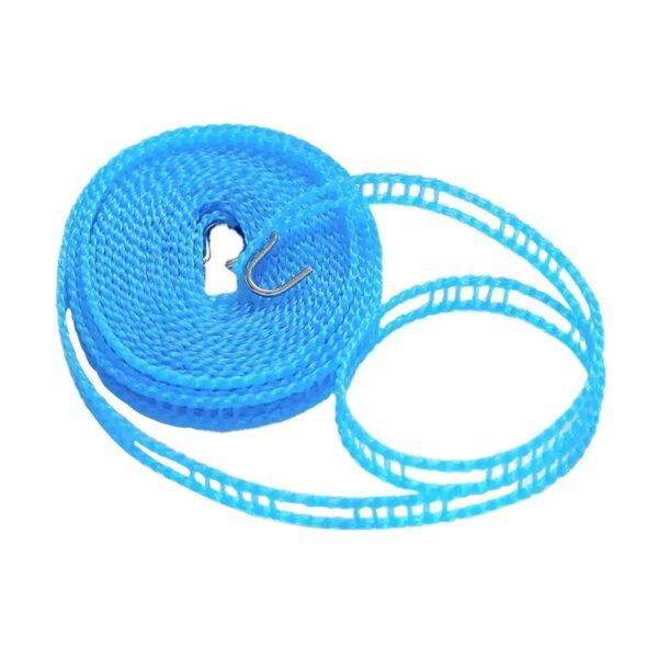 3 Meter Anti-Slip Clothesline Rope - Nylon, Hooks, Indoor/Outdoor - Image 4