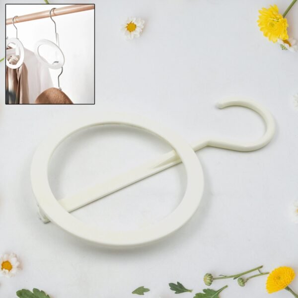 Plastic Circle hanger Hat, Closet, Joint Hanger, Rings Hanger, Hat Storage, Towel, Hanger Hook, Bag Hanger Storage for Wall, Door, Closet, Bathroom (1 Pc) - Image 3