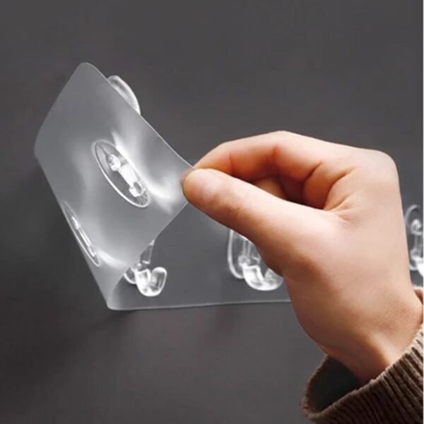 Adhesive Transparent Heavy Duty Wall Hook - Image 3