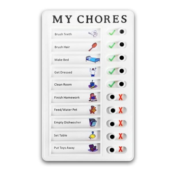 Portable My Chores Home Note Board Management Planning Memo Boards Reminding Time. (Size :- 20x12Cm) - Image 4