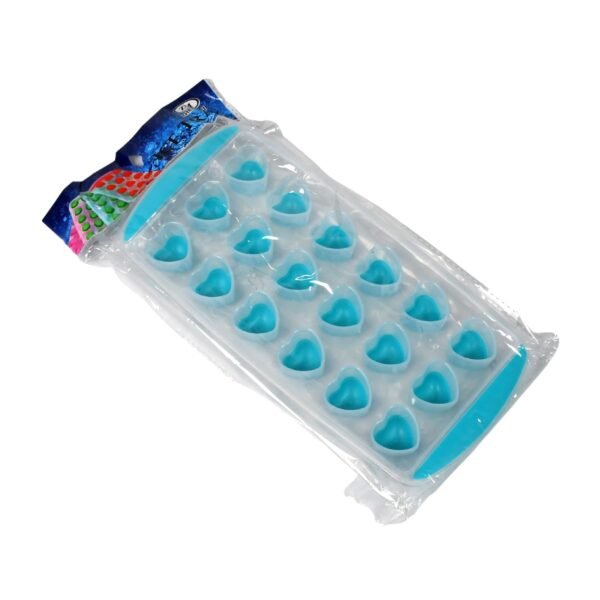 Easy Push Premium POP-UP ice Tray, With Flexible Silicon Bottom and Lid, Heart Shape 18 Cube Trays - Image 4