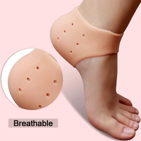 Anti Crack Silicon Gel Heel Moisturizing Socks for Foot Care Men Women (Loose Pack) - Image 3