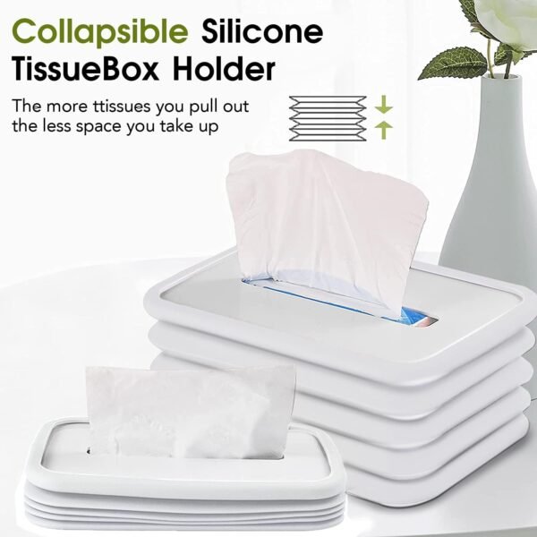 Tissues Holder Silicone Simple Tissue Box Tissues Cylinder Tissues Cube Box Tissue Holder for Bathroom Office Car Bedroom for Bathroom Room Office Car - Image 6