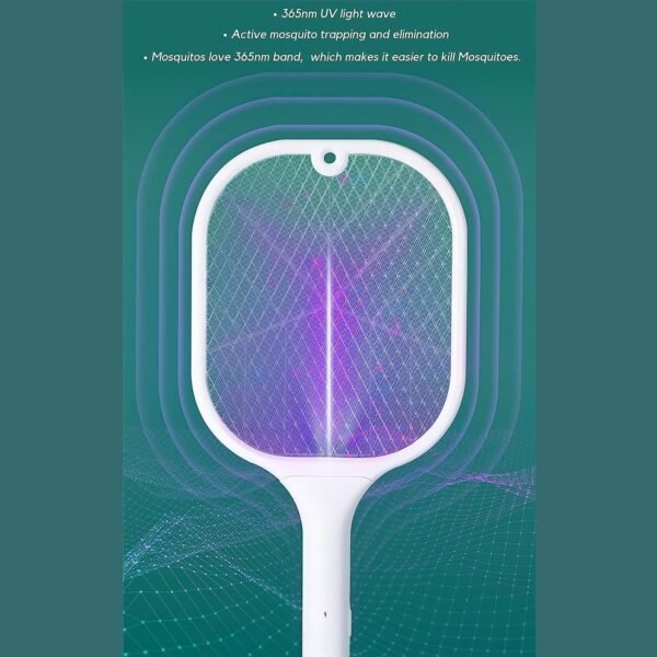 Mosquito Killer Racket | Rechargeable Automatic Electric Fly Swatter | Mosquito Zapper Racket with UV Light Lamp | Mosquito Swatter with USB Charging Base | Electric Insect Killer Racket Machine Bat - Image 5