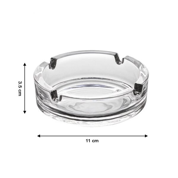 Glass Classic Crystal Quality Cigar Cigarette Ashtray Round Tabletop for Home Office Indoor Outdoor Home Decor - Image 5