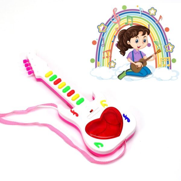 Battery Operated Musical Instruments Mini Guitar Toys and Light for 3+Years Old Kids. - Image 4