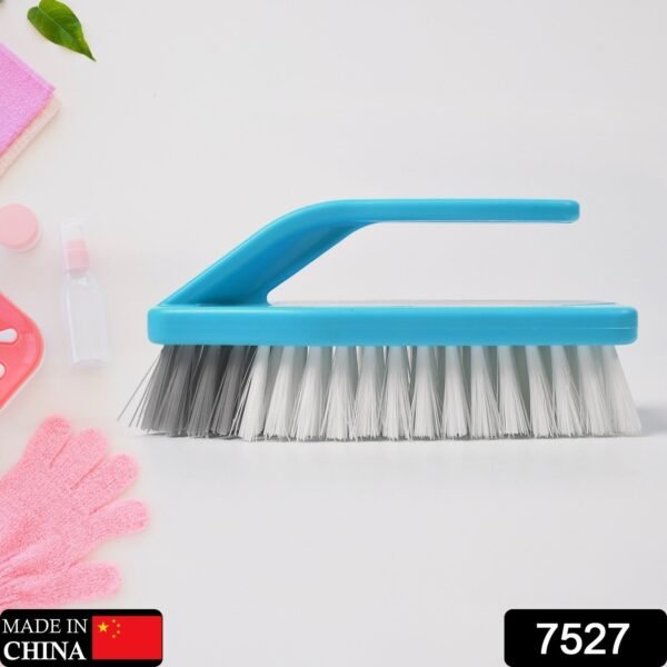 MULTIPURPOSE DURABLE CLEANING BRUSH WITH HANDLE FOR CLOTHES LAUNDRY FLOOR TILES AT HOME KITCHEN SINK, WET AND DRY WASH CLOTH SPOTTING WASHING SCRUBBING BRUSH. - Image 2