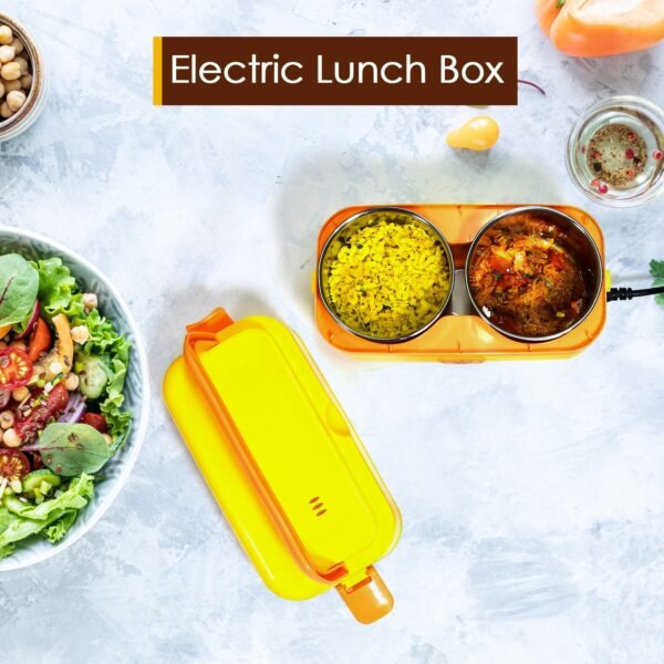 1Layer Electric Lunch Box for Office, Portable Lunch Warmer with Removable 2 Stainless Steel Container. - Image 3