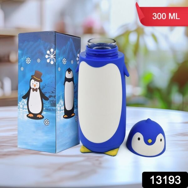 Penguin Water Bottle Penguin Cartoon Water Bottle Funny Travel Mug Insulated, Inner glass Vacuum Water Bottle - Image 2