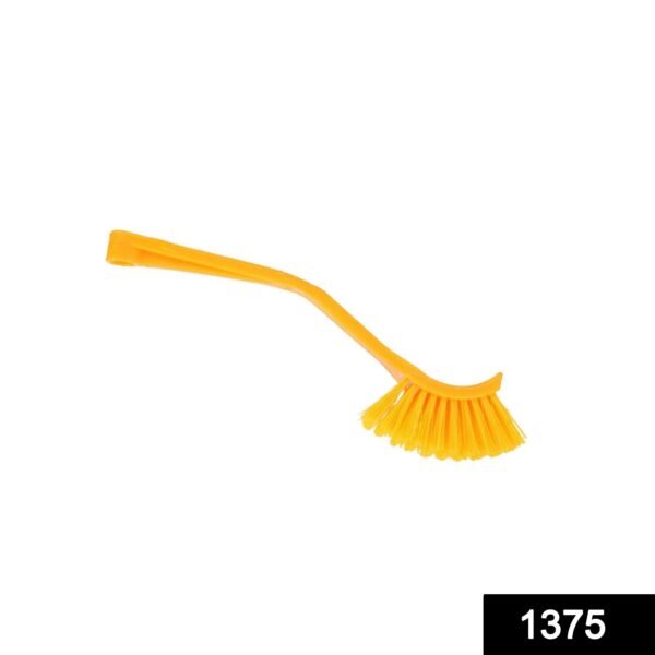 Plastic Wash Basin / Toilet Seat Cleaning Brush (Multicolour) - Image 2