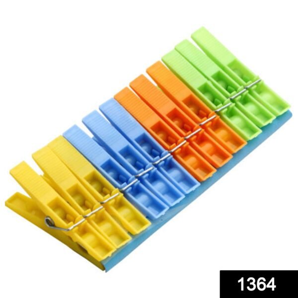 Multipurpose 12 Pcs Cloth Clips (Multicolour) - Image 2