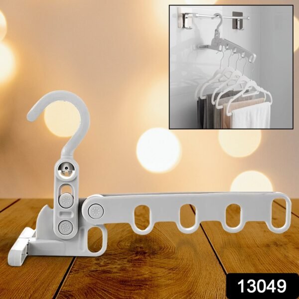 5 holes foldable clothes Hanger - Image 2