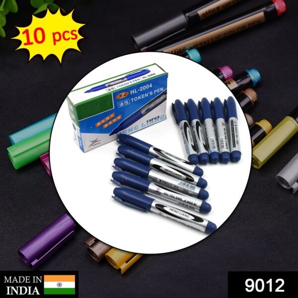 10Pc Blue Marker and pen used in studies and teaching white boards in schools and institutes for students. - Image 2