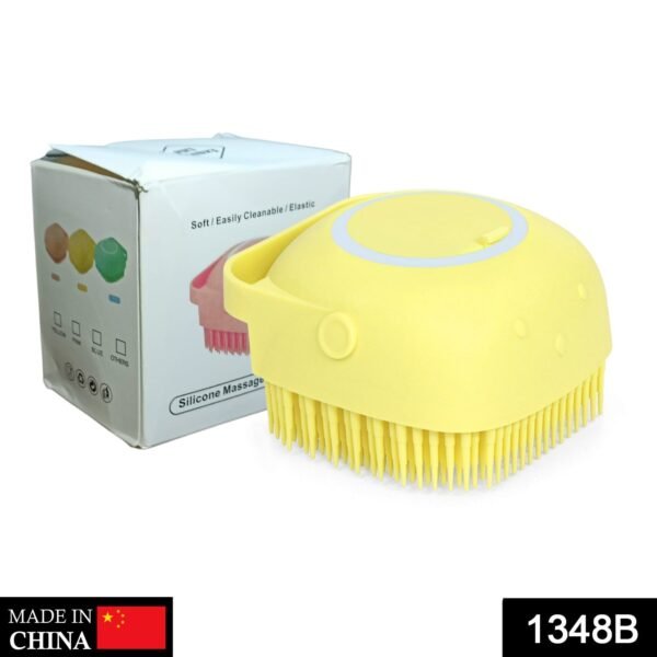 SILICONE MASSAGE BATH BODY BRUSH WITH SHAMPOO DISPENSER - Image 2