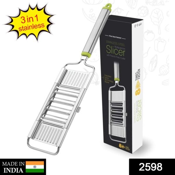 Multipurpose 3 in1 Stainless Steel Grater and Slicer - Image 2