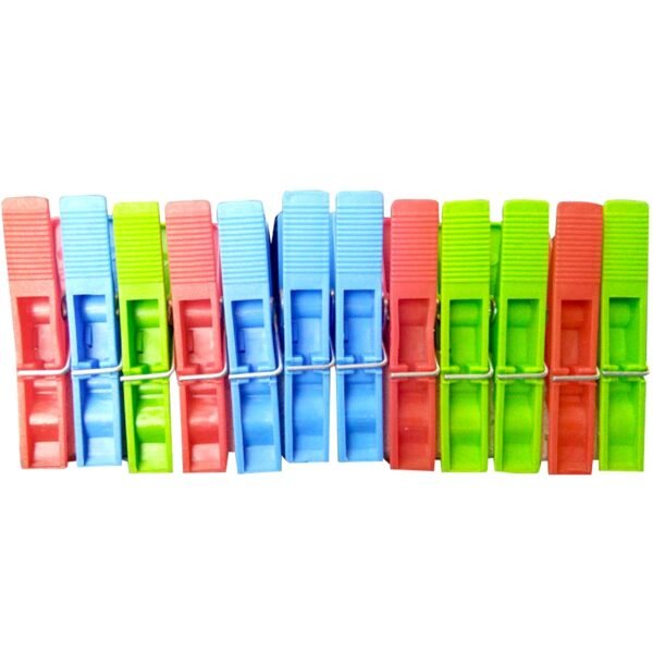 Multipurpose 12 Pcs Cloth Clips (Multicolour) - Image 3