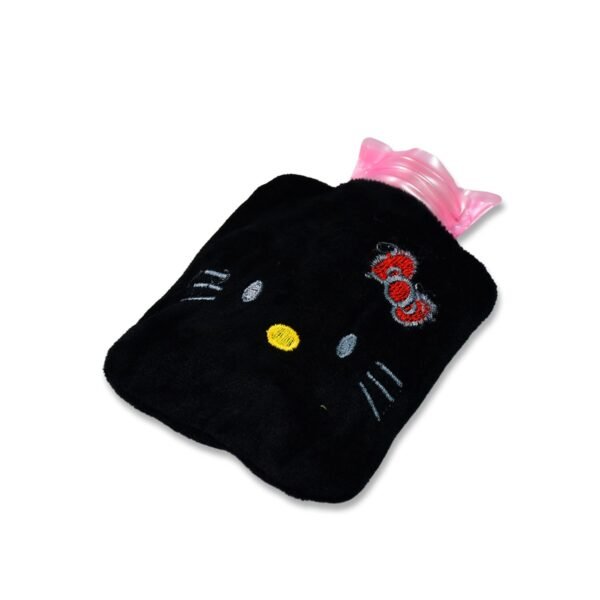 Black Hello Kitty small Hot Water Bag with Cover for Pain Relief, Neck, Shoulder Pain and Hand, Feet Warmer, Menstrual Cramps. - Image 4