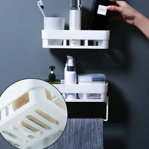 Multipurpose Kitchen Bathroom Shelf Wall Holder Storage Rack Bathroom - Image 3