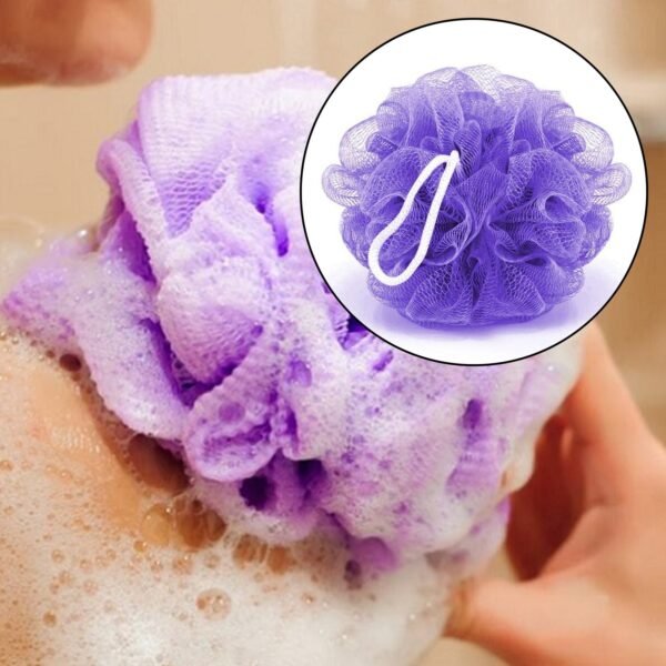 Bath Shower Loofah Sponge Pouf Body Scrubber (Pack of 6Pcs) - Image 6