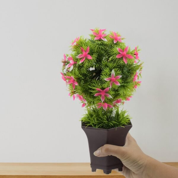 Wild Artificial Flower Plants with Cute Pot | Flower Plant for Home Office Decor | Tabletop and Desk Decoration | Artificial Flower for Balcony Indoor Decor, Plants for Living Room (1 Pc) - Image 3