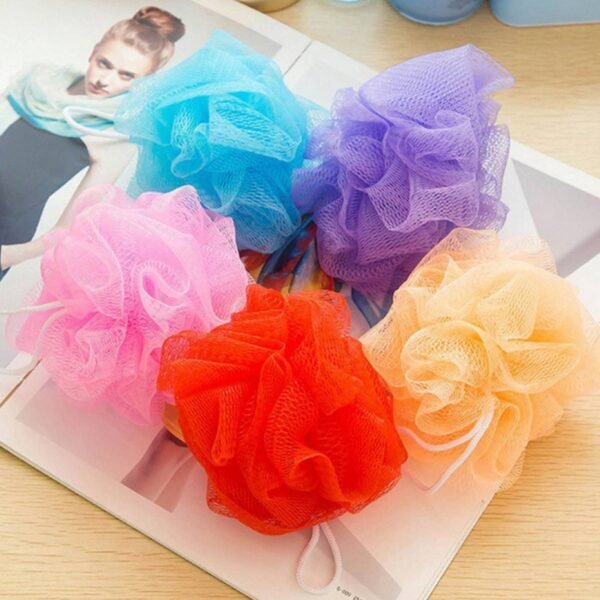 Bath Shower Loofah Sponge Pouf Body Scrubber (Pack of 6Pcs) - Image 3