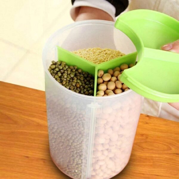 3 in 1 Transparent Air Tight Storage Dispenser Container (With Color Box) - Image 6