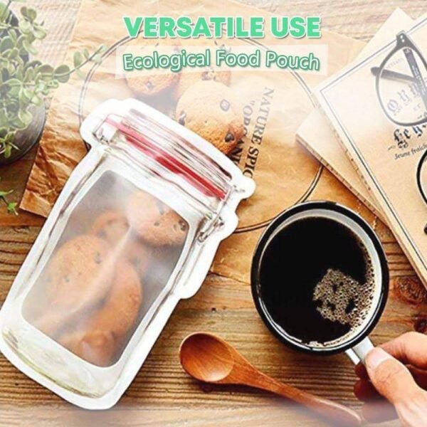 Plastics Transparent Jar Shaped Stand-up Pouch With Zipper - Image 7