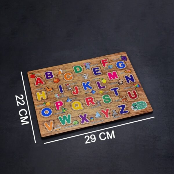 Wooden Capital Alphabets Letters Learning Educational Puzzle Toy for Kids. - Image 5