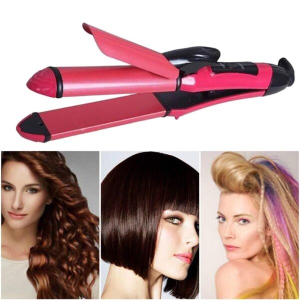 2 in 1 Hair Straightener and Curler Machine For Women | Curl & Straight Hair Iron - Image 6