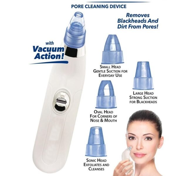 4 In 1 Blackhead Whitehead Extractor Remover Device Acne Pimple Pore Cleaner (Vacuum Suction Tool) - Image 6