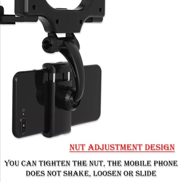 Rear View Mobile Holder Universal Vehicle Rear View Mirror Mobile phone Mount Stand - Image 6