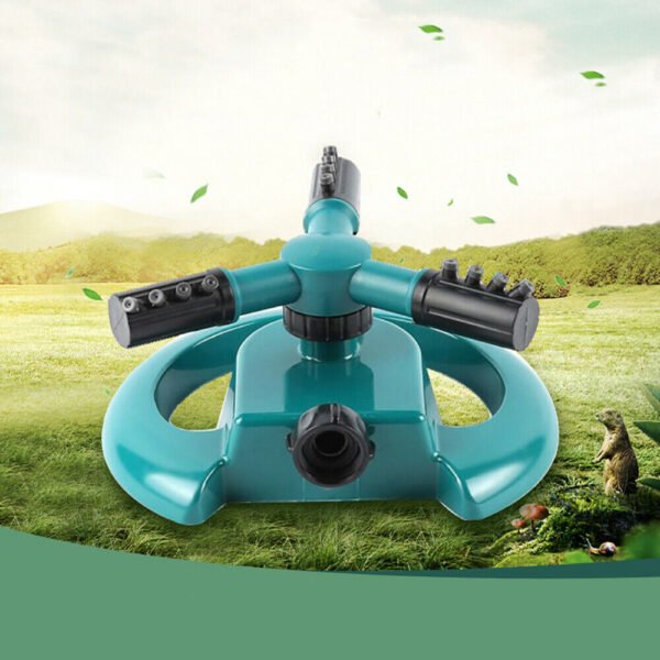 3 Arm 360Â° Sector Rotating Water Sprinkler Garden Pipe Hose Irrigation Yard - Image 6