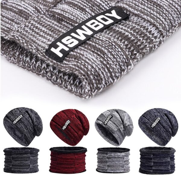 Ultra Soft Unisex Woollen Beanie Cap Plus Muffler Scarf - Image 4