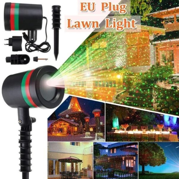 Star Fairy Motion Laser Lights Projector for Garden Lawn Landscape Outdoor Indoor, Home, Office, Diwali, Christmas, Navratri, Decorative Light, Party (No Remote Button, Multicolour) - Image 2