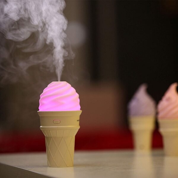 Ice Cream Design LED Humidifier for Freshening Air & Fragrance (Multicoloured) - Image 4