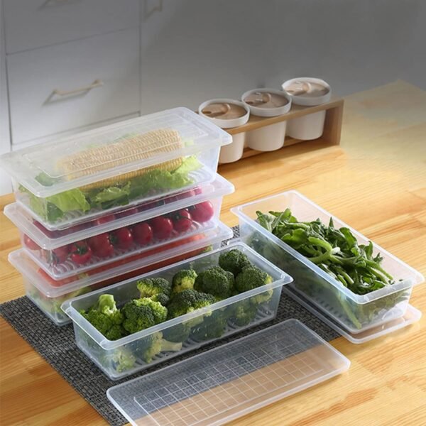 Food Storage Container with Removable Drain Plate and Lid, 1500 ml (Pack of 1 Pc) - Image 6