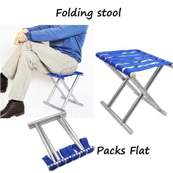 Folding Beach Tool Best Folding Stool Portable Travel Train Chair Outdoor Rest Seat Fishing Beach Picnic Hiking Backpacking Stool, Camping Fishing Hiking Picnic Garden (1 Pc ) - Image 5