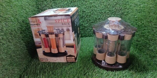 Revolving Spice Rack, 8 Spice jars with 120 ml, Condiment Set - Image 6