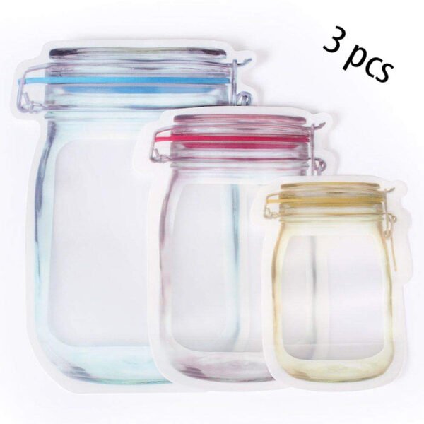 Plastics Transparent Jar Shaped Stand-up Pouch With Zipper - Image 4