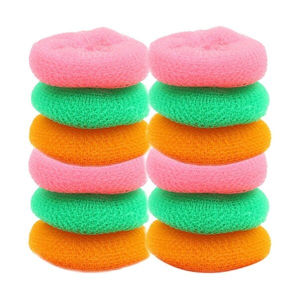 Plastic Scrubber Round Nylon Scrubbers (12Pcs Set) - Image 4