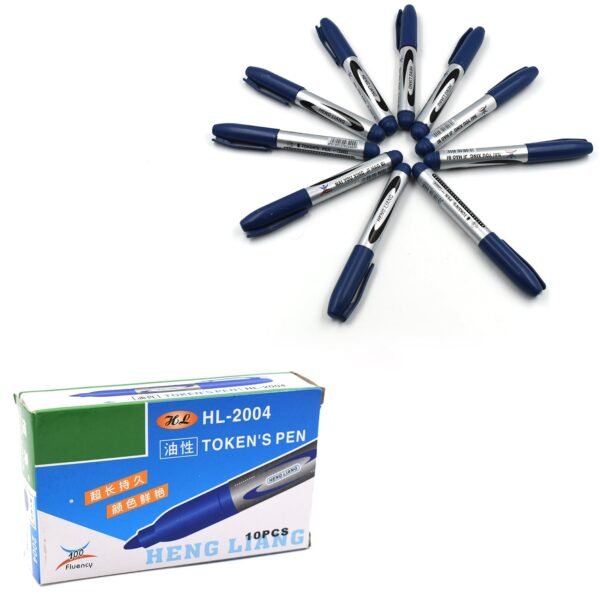 10Pc Blue Marker and pen used in studies and teaching white boards in schools and institutes for students. - Image 7