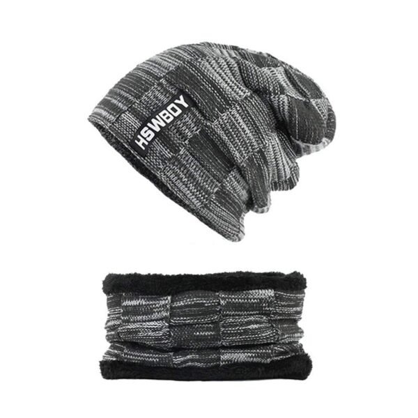 Ultra Soft Unisex Woollen Beanie Cap Plus Muffler Scarf - Image 7