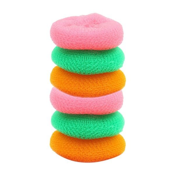 Plastic Scrubber Round Nylon Scrubbers (Pack of 6) - Image 4