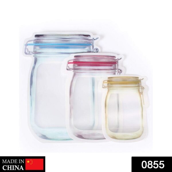 Plastics Transparent Jar Shaped Stand-up Pouch With Zipper - Image 2