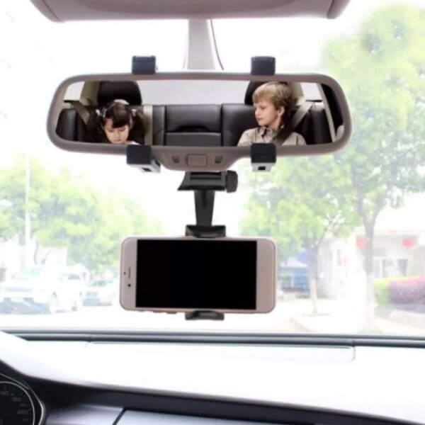 Rear View Mobile Holder Universal Vehicle Rear View Mirror Mobile phone Mount Stand - Image 3